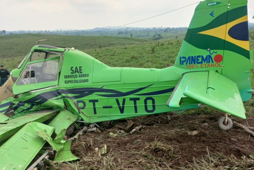 acidente-de-aviao-no-para3A-piloto-morre-em-queda-em-fazenda-no-sul-do-estado