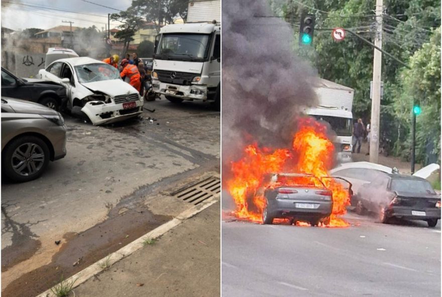 acidente-de-transito-com-caminhao-e-tres-carros-causa-incendio-em-contagem acidente-de-transito-com-caminhao-e-tres-carros-causa-incendio-em-contagem
