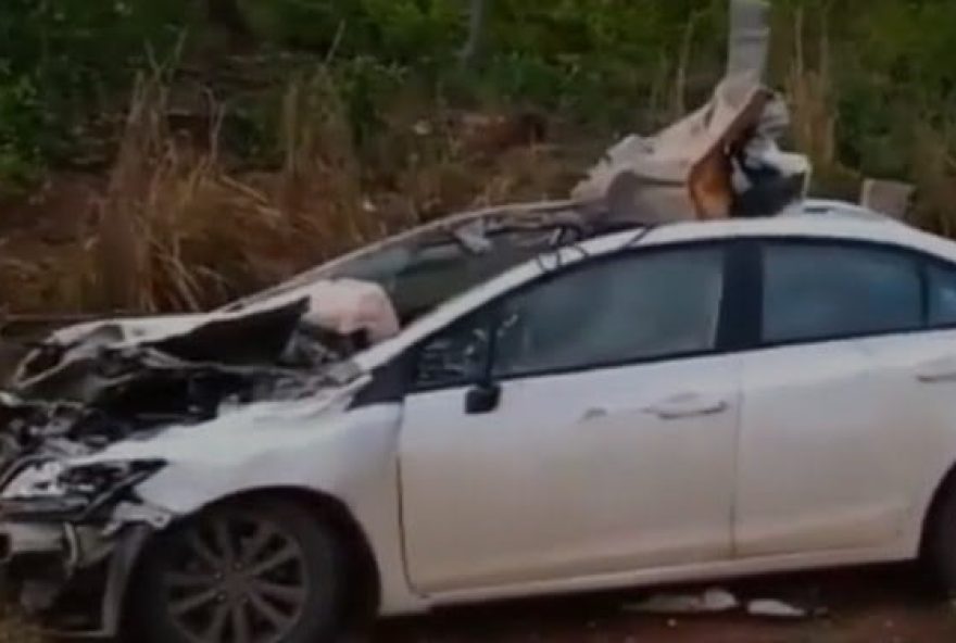 O vice-prefeito ficou ferido após bater o carro contra vacas na GO-347, em Crixás.