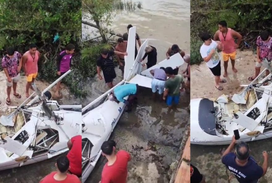 aeronave-de-pequeno-porte-cai-na-baia-do-sol-em-mosqueiro3B-piloto-sai-ileso-e-recusa-atendimento-medico