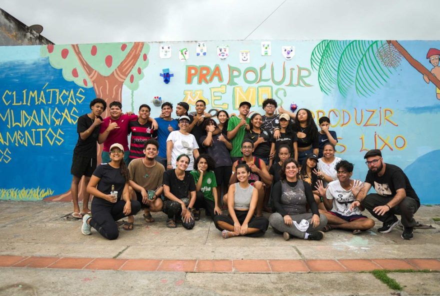 alunos-da-escola-publica-em-belem-pintam-muro-com-arte-sobre-mudancas-climaticas