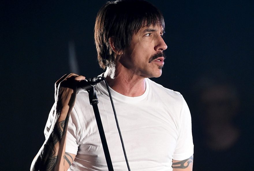 LOS ANGELES, CA - FEBRUARY 05:  Musician Anthony Kiedis of the Red Hot Chili Peppers performs onstage during the 'Feel The Bern' fundraiser concert to benefit presidential candidate Bernie Sanders at the Ace Theater Downtown LA on February 5, 2016 in Los Angeles, California.  (Photo by Kevin Winter/Getty Images for ABA)