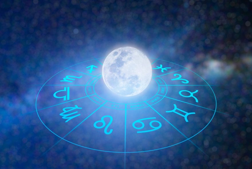 Zodiac signs inside of horoscope circle. Astrology in the sky with many stars and moons astrology and horoscopes concept Zodiac signs inside of horoscope circle. Astrology in the sky with many stars and moons astrology and horoscopes concept