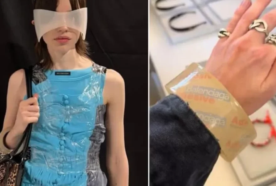 Marca de luxo Balenciaga lança bracelete de fita adesiva por R$ 16 mil