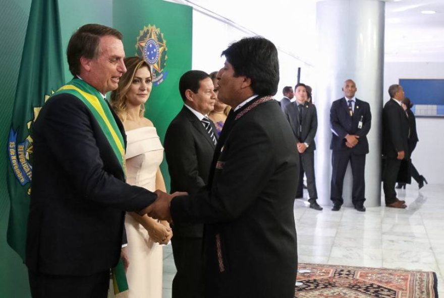 (Brasília - DF, 01/01/2019) Cumprimento dos Chefes de Delegac?o?es Estrangeiras. Foto: Marcos Corrêa/PR