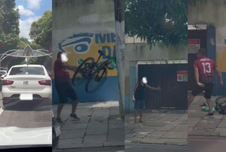 briga-entre-taxista-e-ciclista-resulta-em-destruicao-de-bicicleta-em-belem2C-para3A-video-viraliza