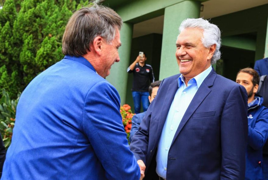  Governador Ronaldo Caiado recebe ex-presidente Jair Bolsonaro no Palácio das Esmeraldas, em Goiânia (Fotos: Hegon Corrêa/Divulgação Secom)