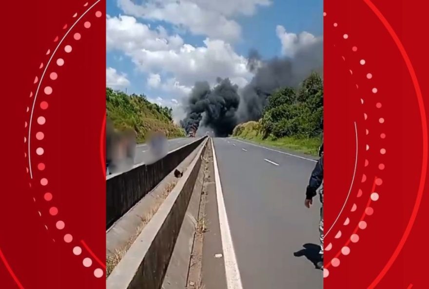 caminhao-com-peroxido-de-hidrogenio-pega-fogo-e-interdita-rodovia-no-parana-por-risco-de-explosao