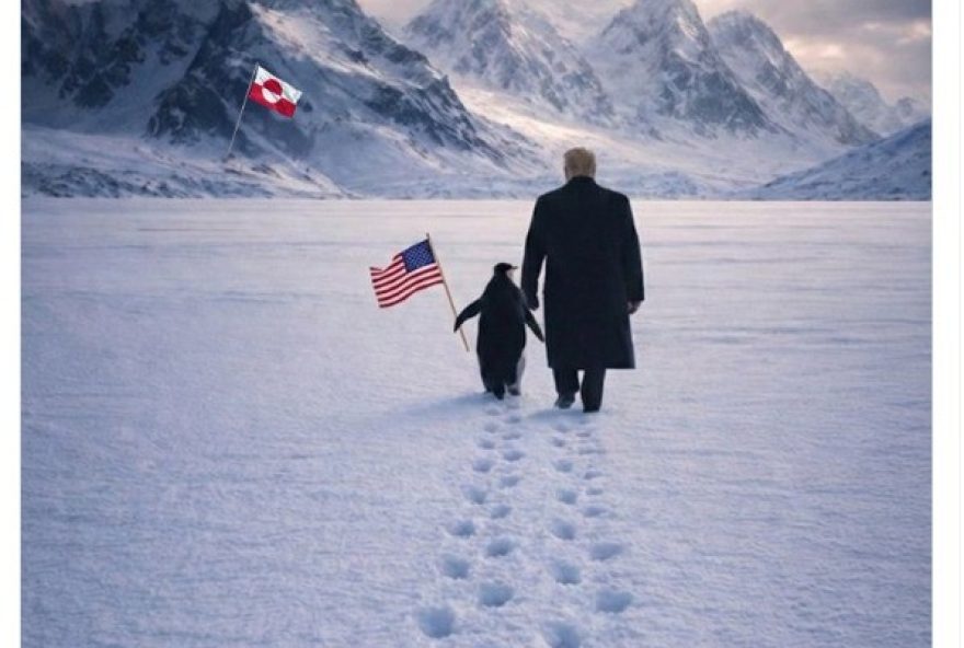 casa-branca-gera-polemica-ao-postar-montagem-de-trump-com-pinguim-na-groenlandia casa-branca-gera-polemica-ao-postar-montagem-de-trump-com-pinguim-na-groenlandia