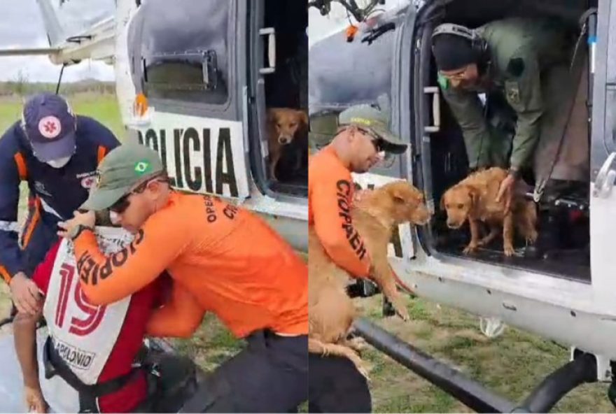 cinco-pessoas-e-tres-cachorros-sao-resgatados-de-enchente-no-ceara-apos-rompimento-de-barragem