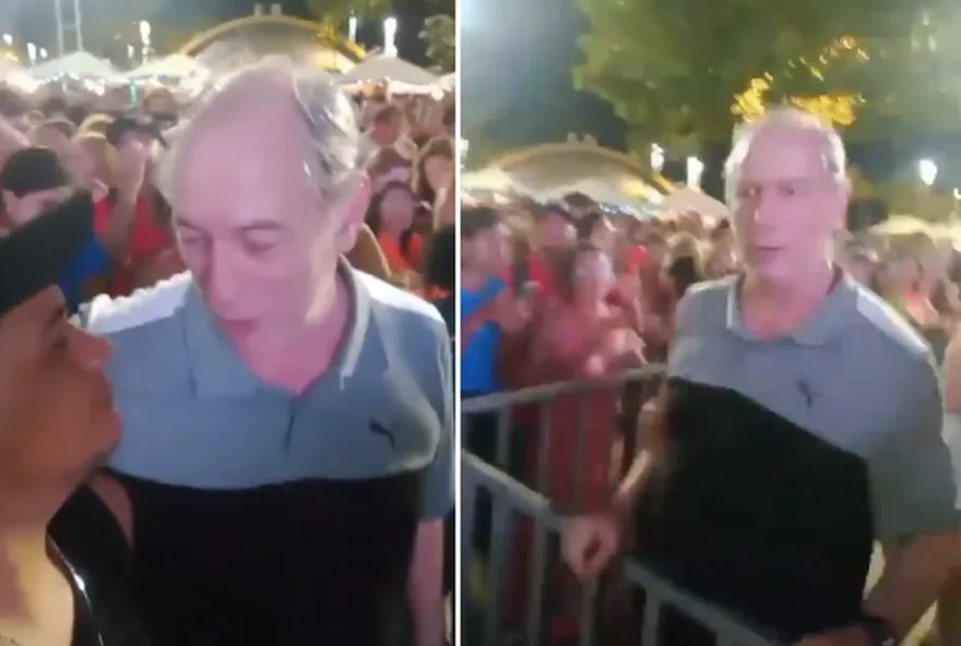 Em Fortaleza, Ciro Gomes dá tapa em homem que o provoca chamando ele de “bandido”