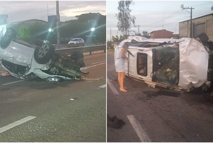 colisao-na-br-1163A-carro-capotado-e-outro-tombado-em-fortaleza