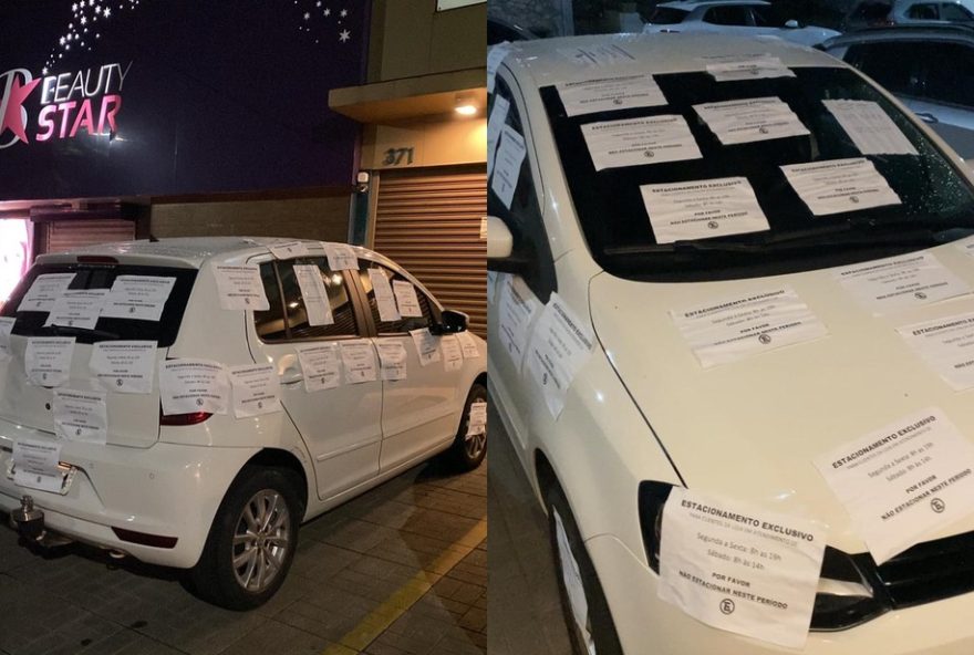 comerciante-cobre-carro-com-avisos-apos-estacionamento-em-vaga-exclusiva comerciante-cobre-carro-com-avisos-apos-estacionamento-em-vaga-exclusiva