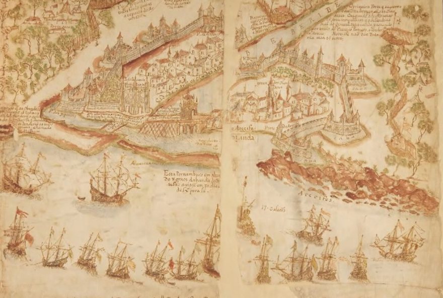 descubra-o-mapa-do-seculo-17-detalhando-o-cerco-portugues-aos-holandeses-em-recife