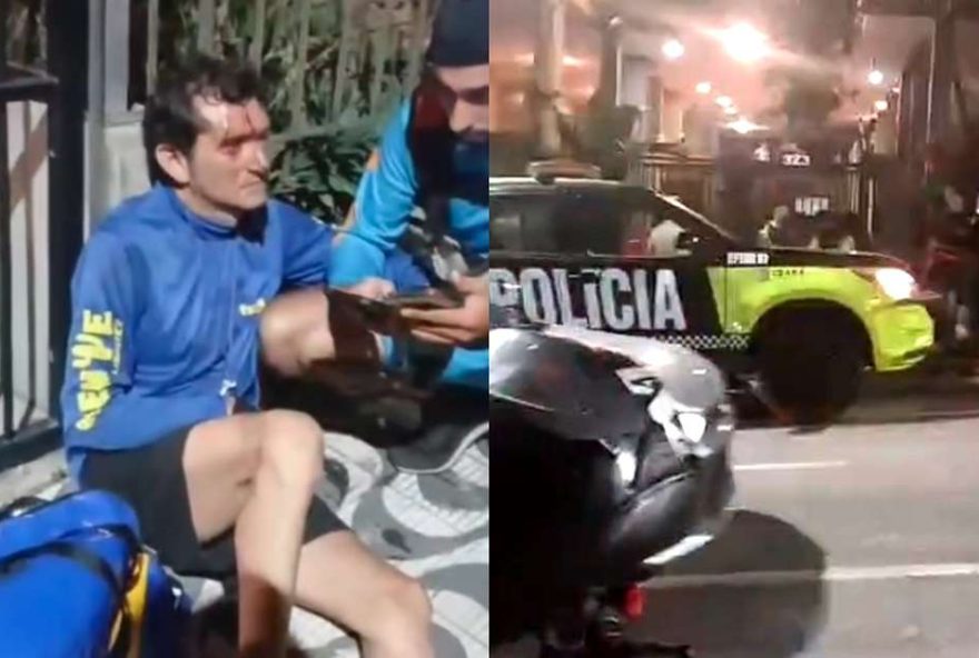entregador-de-aplicativo-e-agredido-por-cliente-e-categoria-reage-derrubando-portao-de-predio-no-meireles