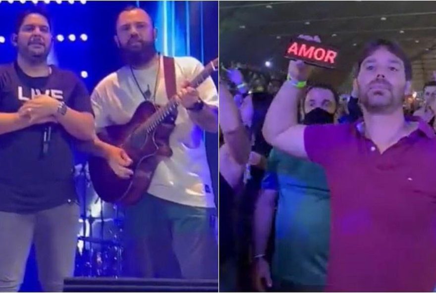 Fã faz pedido inusitado à Jorge e Mateus em show e ganha milhares de seguidores