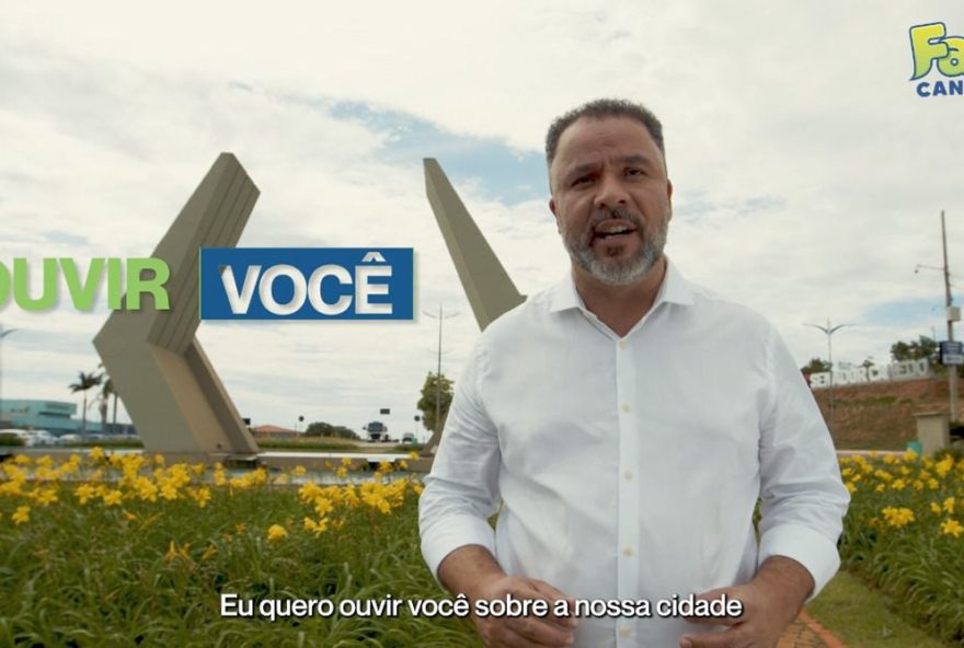 Empresário Alexandre Braga, idealizador do projeto FALA CANEDO (Foto: Reprodução de vídeo)