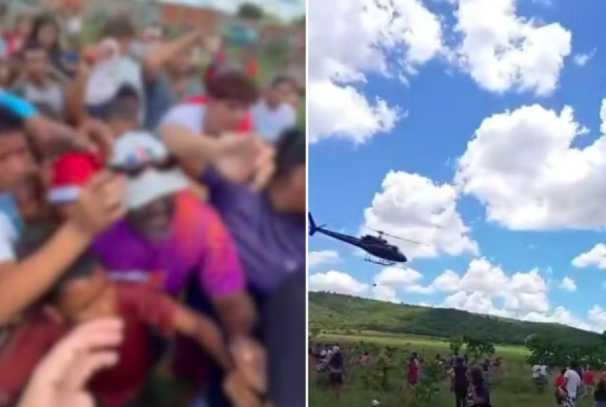 frigorifico-goias-usa-helicoptero-para-distribuir-carne-em-acao-polemica frigorifico-goias-usa-helicoptero-para-distribuir-carne-em-acao-polemica