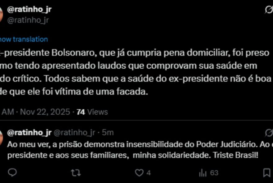 governador-do-parana2C-ratinho-junior2C-critica-prisao-de-bolsonaro-e-enfatiza-saude-fragilizada.-opiniao-polemica-gera-debate