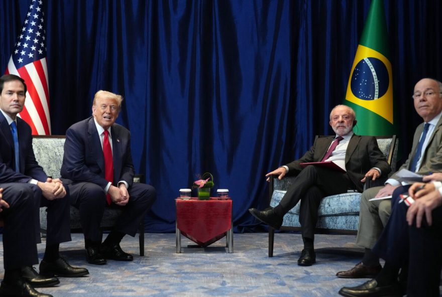 KUALA LUMPUR, MALAYSIA - OCTOBER 26: U.S. President Donald Trump holds a bilateral meeting with Brazil's President Luiz Inácio Lula da Silva at Kuala Lumpur Convention Centre on October 26, 2025 in Kuala Lumpur, Malaysia. Trump is in Malaysia for the Association of Southeast Asian Nations (ASEAN) summit, and will next travel to Japan, en route to South Korea for the Asia-Pacific Economic Cooperation (APEC) forum. (Photo by Andrew Harnik/Getty Images)