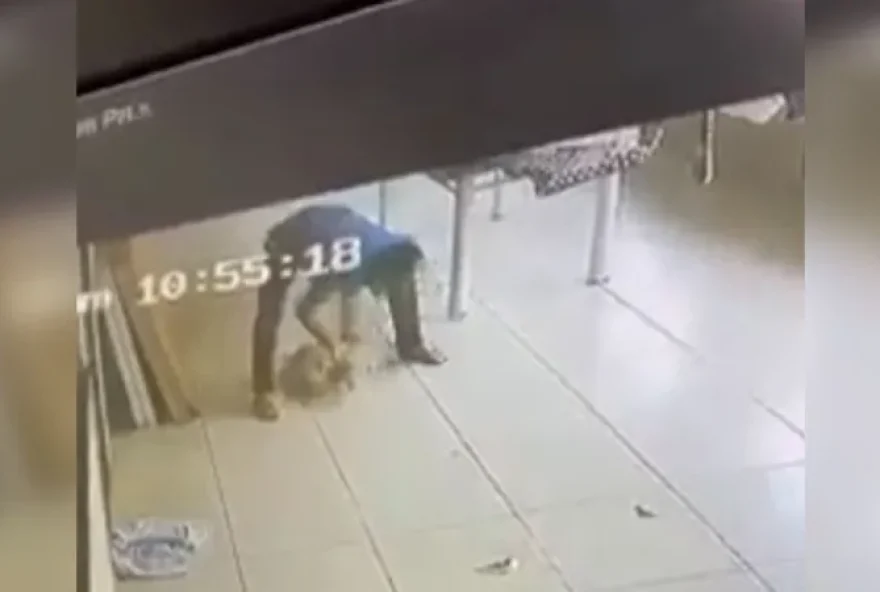 Homem agride cachorro violentamente após se irritar com latidos, em Catalão