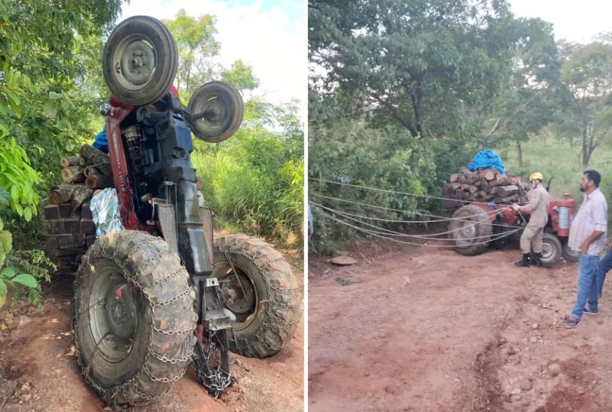 Homem morre após ficar preso nas ferragens de trator em Cocalzinho