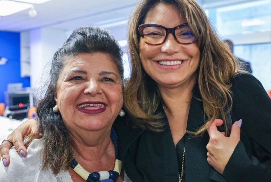 A foto da discórdia: Luiza Trajano e Janja Lula da Silva durante o encontro da Women Led Cities em Nova York (Foto: Reprodução/X)