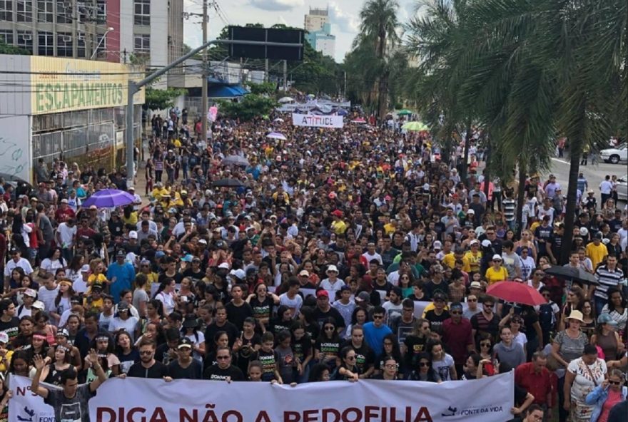 Marcha para Jesus: quarta edição espera receber cerca de 400 mil participantes (Foto: Arquivo/Instagram @marchaparajesusgo)