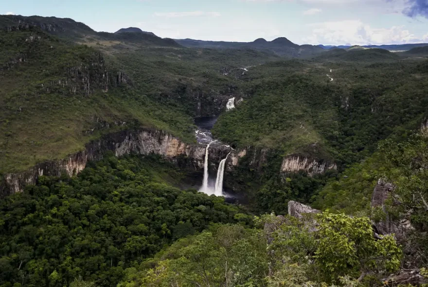 Parque Nacional da Chapada dos Veadeiros foi fechado após um novo incêndio florestal. (Foto: Marcelo Camargo/Reprodução)