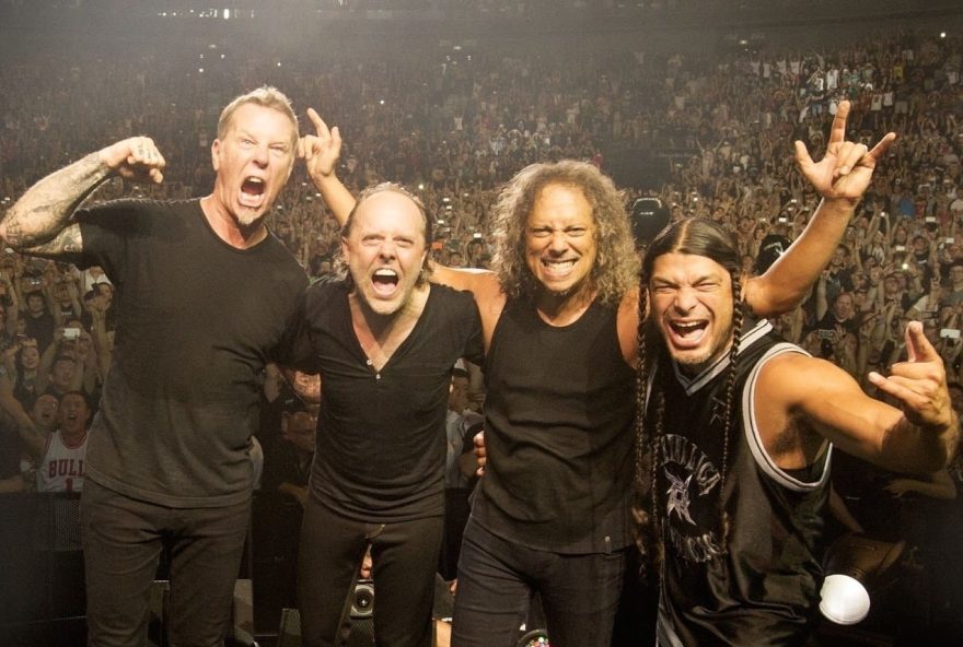 Metallica at a packed concert this week at Shanghai's Mercedes-Benz Arena.