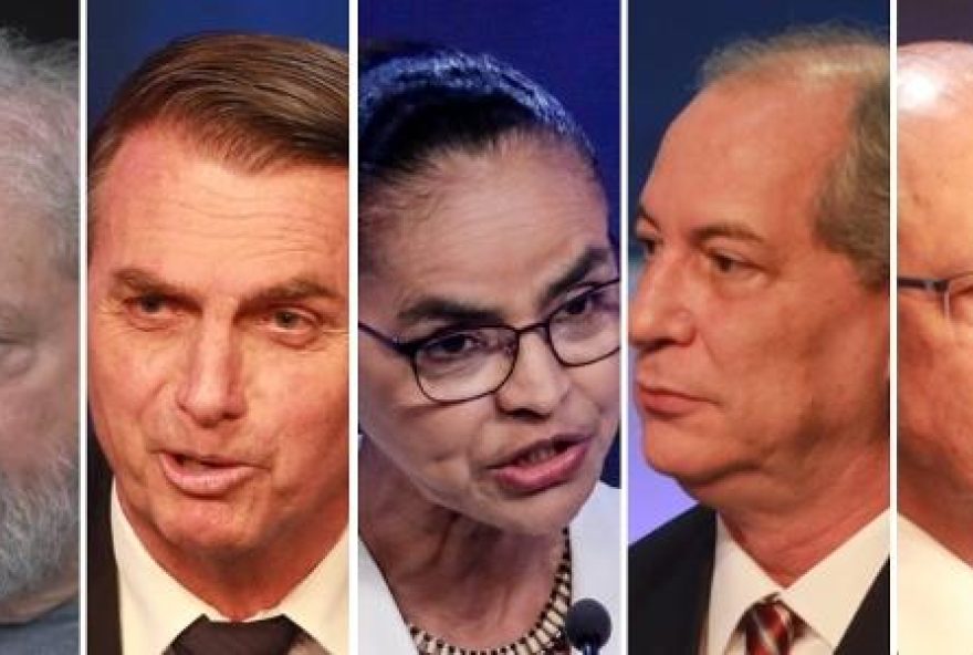 Montagem dos Presidenciáveis melhor colocados no pleito eleitoral de 2018. / Foto: Montagem Redação DE.