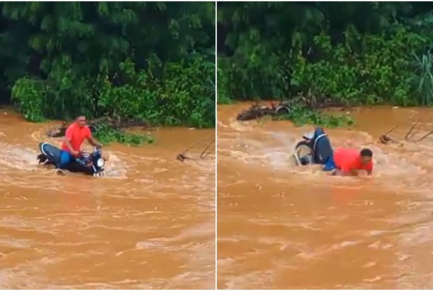 motociclista-e-arrastado-por-correnteza-ao-tentar-atravessar-rua-alagada motociclista-e-arrastado-por-correnteza-ao-tentar-atravessar-rua-alagada
