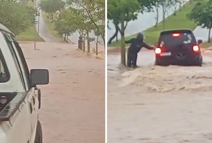 motociclista-se-agarra-a-poste-para-fugir-de-enxurrada-em-nova-odessa motociclista-se-agarra-a-poste-para-fugir-de-enxurrada-em-nova-odessa