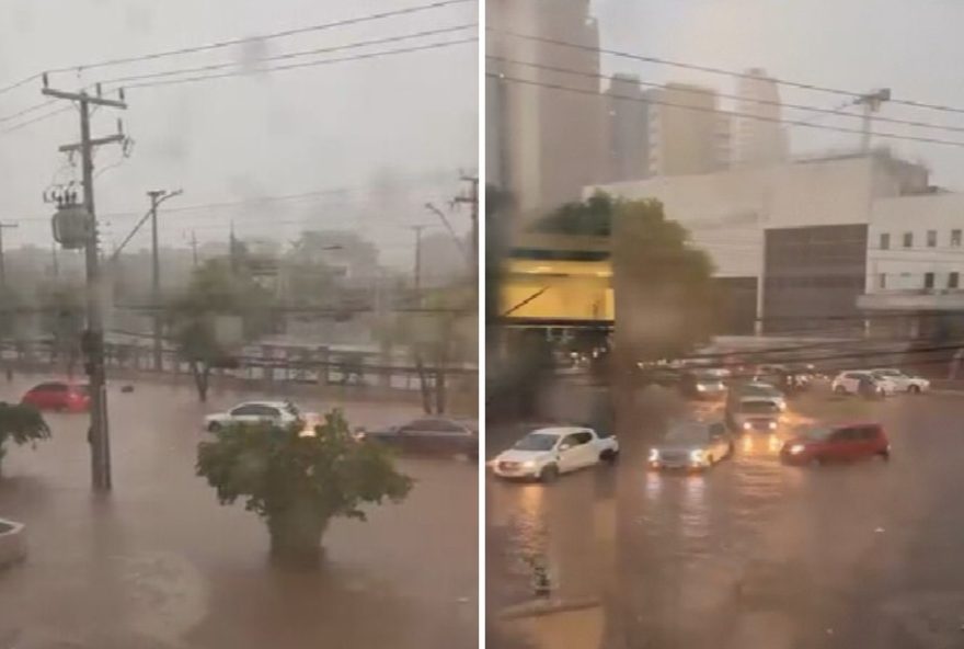 mulher2C-mae-e-filho-ilhados-em-goiania3A-familia-fica-presa-em-carro-durante-chuva