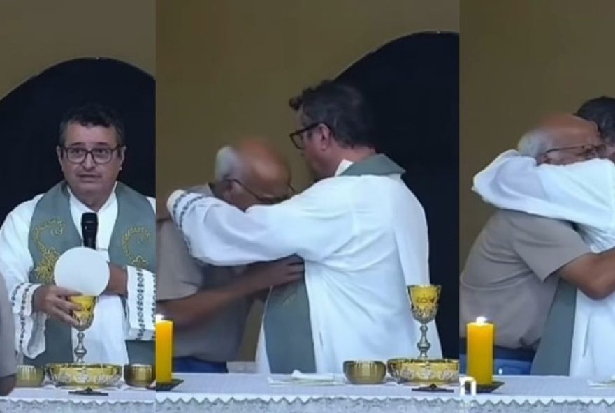 padre-carlos-henrique-acolhe-fiel-em-momento-de-dor-durante-missa-em-tubarao-sc padre-carlos-henrique-acolhe-fiel-em-momento-de-dor-durante-missa-em-tubarao-sc
