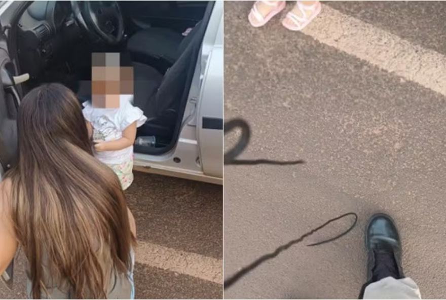 Bebê de um ano presa dentro de carro é resgatada por PM usando um cadarço