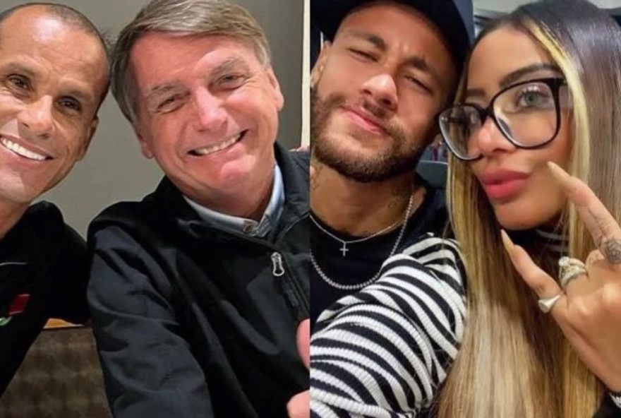 Dois dos suspeitos são figuras conhecidas: Rivaldo, ex-jogador da seleção brasileira de futebol, e Rafaella Santos, irmã do atacante Neymar (Fotos: reprodução/Instagram)