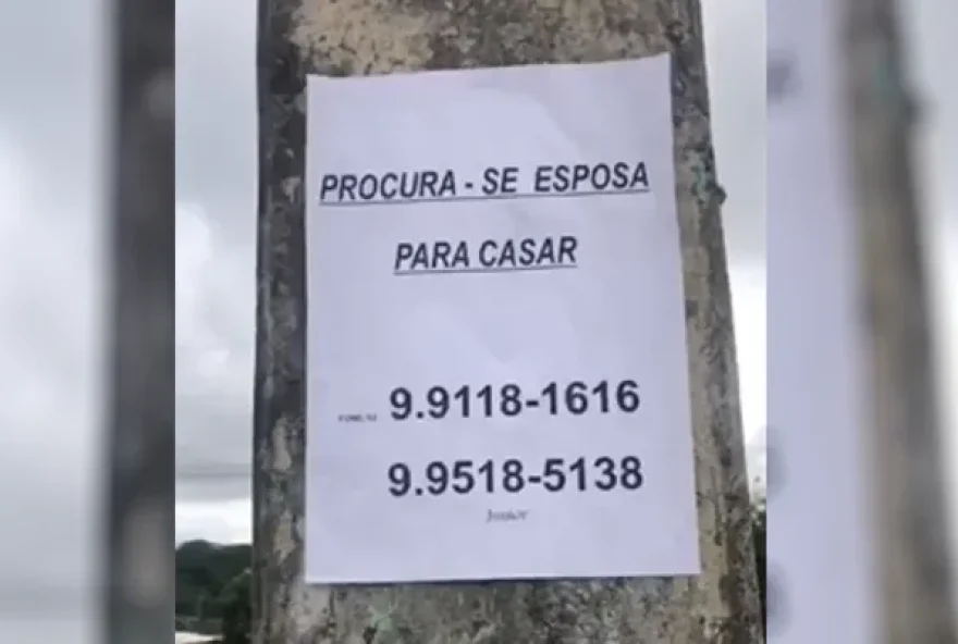 Aposentado busca por um novo amor através de cartazes pela cidade: “Procura-se esposa”