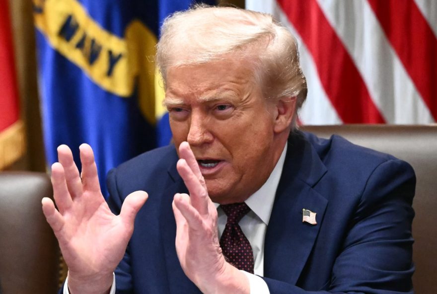 US President Donald Trump speaks during a cabinet meeting in the Cabinet Room of the White House in Washington, DC, on August 26, 2025. (Photo by Mandel NGAN / AFP)