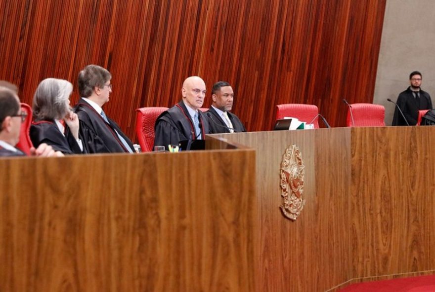 O presidente do Tribunal Superior Eleitoral, ministro Alexandre de Moraes, durante sua última sessão de julgamentos