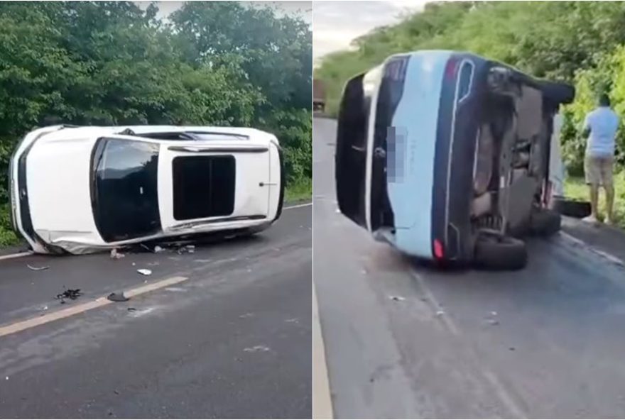 veiculo-capota-apos-colisao-com-jumento-solto-na-br-402-em-luis-correia veiculo-capota-apos-colisao-com-jumento-solto-na-br-402-em-luis-correia