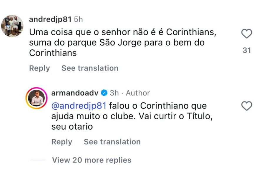 vice-do-corinthians-gera-polemica-nas-redes-sociais-com-ofensas-aos-torcedores vice-do-corinthians-gera-polemica-nas-redes-sociais-com-ofensas-aos-torcedores