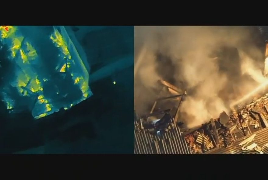 video-de-drone-termico-mostra-combate-as-chamas-em-incendio-em-ramos video-de-drone-termico-mostra-combate-as-chamas-em-incendio-em-ramos