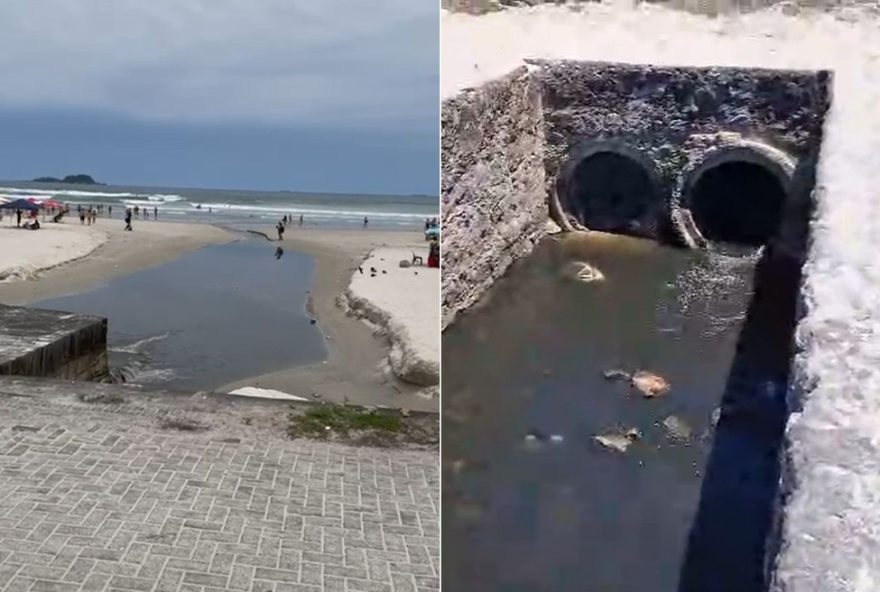 virose-no-litoral-de-sp3A-esgoto-clandestino-despejado-no-mar-pode-ser-a-causa2C-diz-prefeitura-de-guaruja.-amostras-de-agua-coletadas-e-enviadas-para-analise