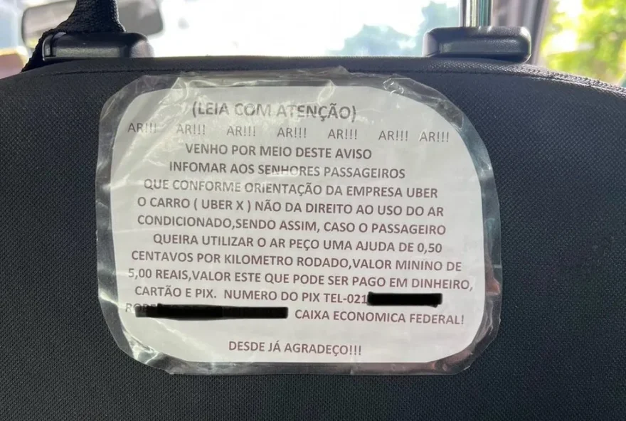 Recusa de ar-condicionado por motoristas de app é considerado como crime, afirma secretário do RJ